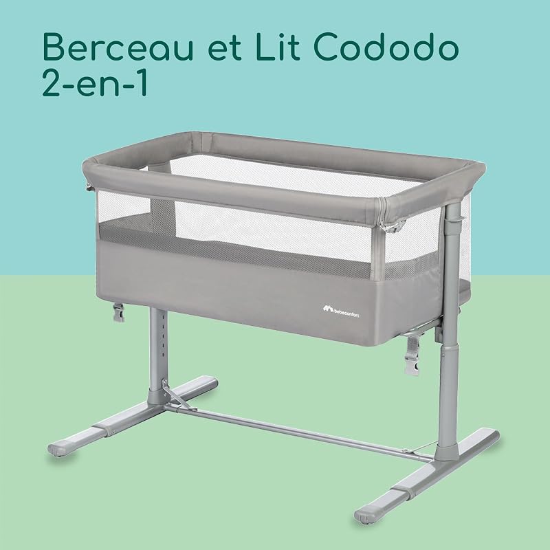 Zina Berceau Bébé & Cododo, 0-9 kg, Mineral Grey