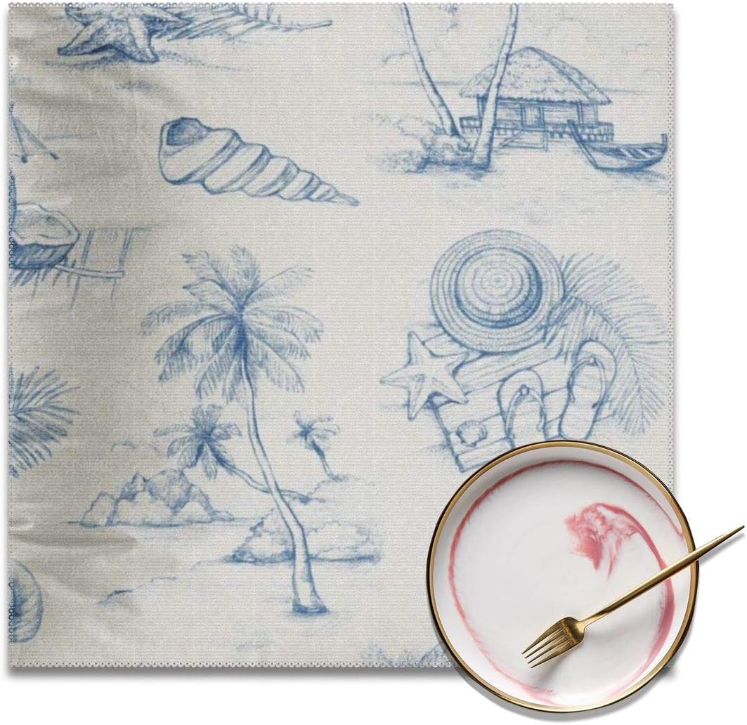 SDwosibao - Juego de manteles individuales para mesa de comedor para 4