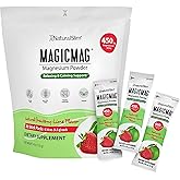 NaturalSlim Magicmag Pure Magnesium Citrate Powder – Stress, Constipation, Muscle, and Heart Support | Magnesium Supplement Drink Mix Strawberry Lime 0.16 Ounce