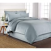King Duvet Cover by Pure Bamboo, 3 Piece Set, Genuine 100% Organic Viscose Derived from Bamboo, Luxuriously Soft and Cooling, 2 Pillowcases (King, Sterling Blue)