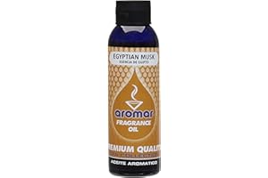 AROMAR Premium Fragrance Oil, Egyptian Musk 4oz. Bottle. Long Lasting Aromatic Scent, Fresh and Revitalizing Aromatherapy for Living Room, Bedroom, and Kitchen