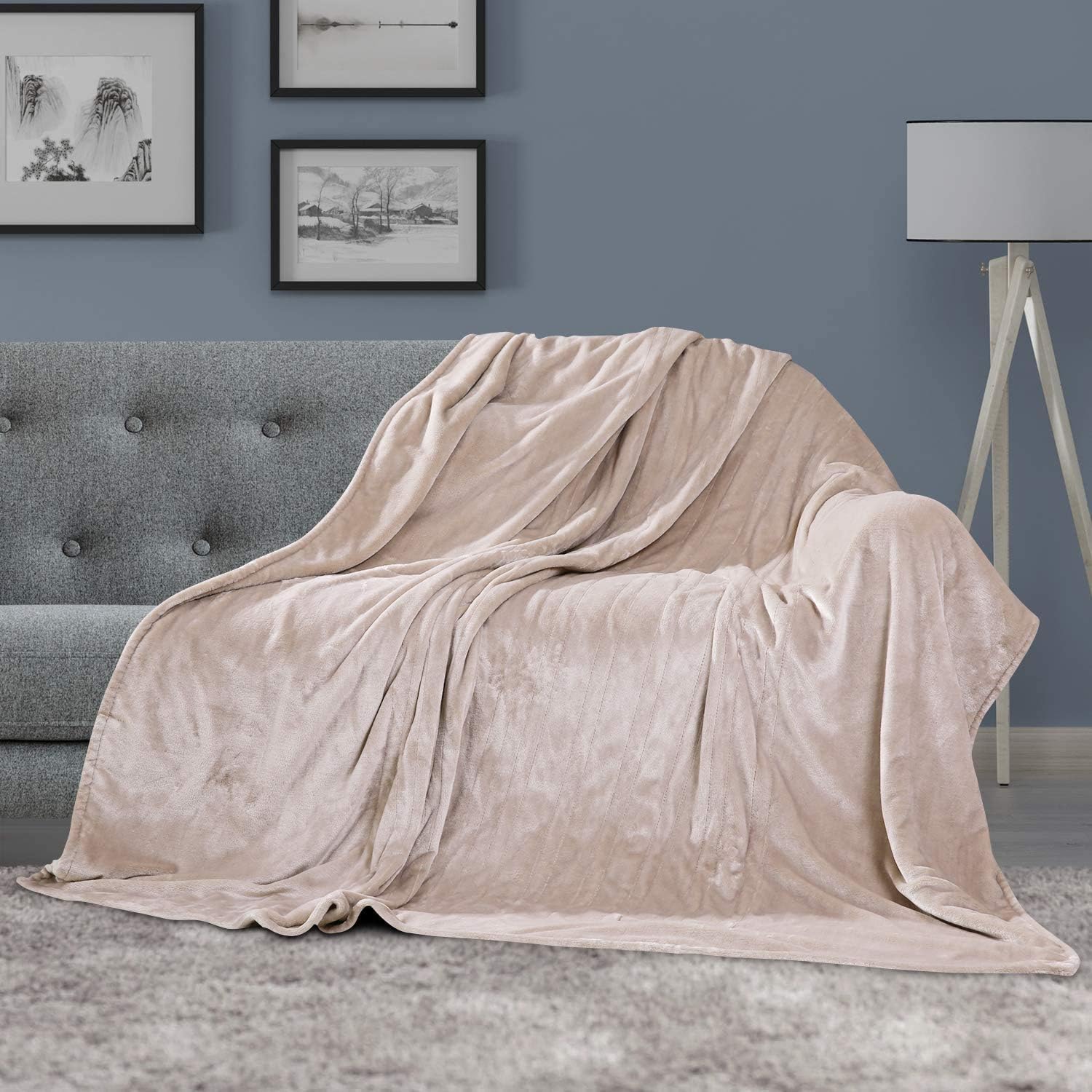Electric Blanket Full 72" x 84" Oversize Fast Heating Throw with Auto Shut Off 8 Hours & 3 Heating Levels, ETL Certification, Machine Washable: Kitchen & Dining
