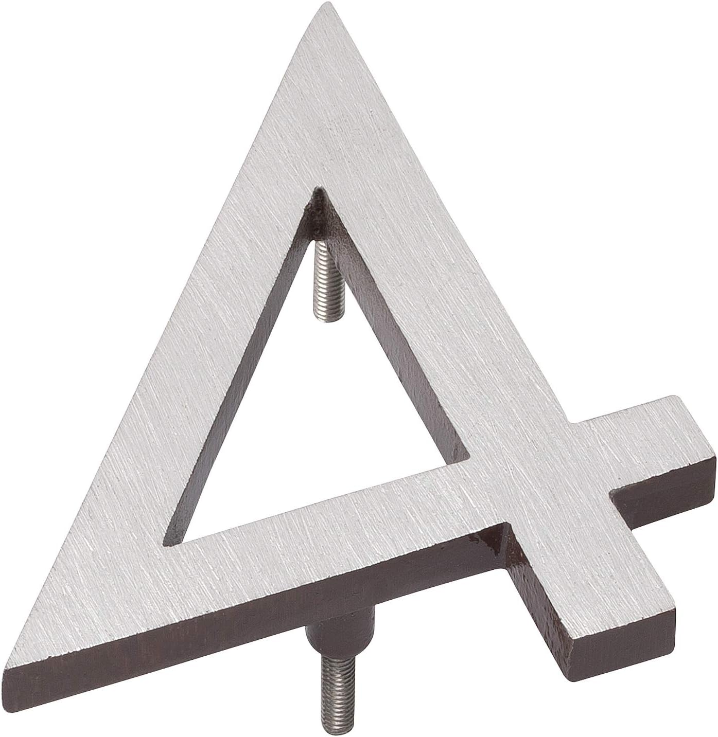 Address Signs - Montague Metal Products MHN-8-F-AC2-4 Solid Brushed Aluminum Modern Floating Address House Numbers, 8