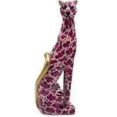 SHTWX Colorful Leopard Statue Art Figurine Sculpture Collectible Gifts for Leopard Lover Office Home Decor Desk Accessories Decoration Garden Figurines Outdoor Decor (Color B)