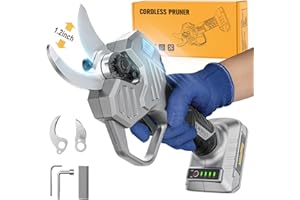 MTIOLHIG Electric Pruning Shears for Dewalt 20v Battery, Cordless Pruner Garden Tool with LCD Display & Imported Steel Blades, 0.98-1.2 Inch Cutting Diameter For Gardening Tree Branch (Battery not included)