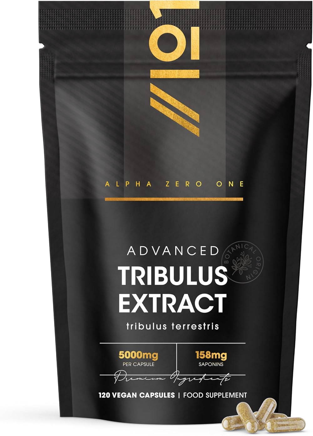 Alpha01 Tribulus Terrestris Extract 5000mg 185mg Saponins 120 Caps