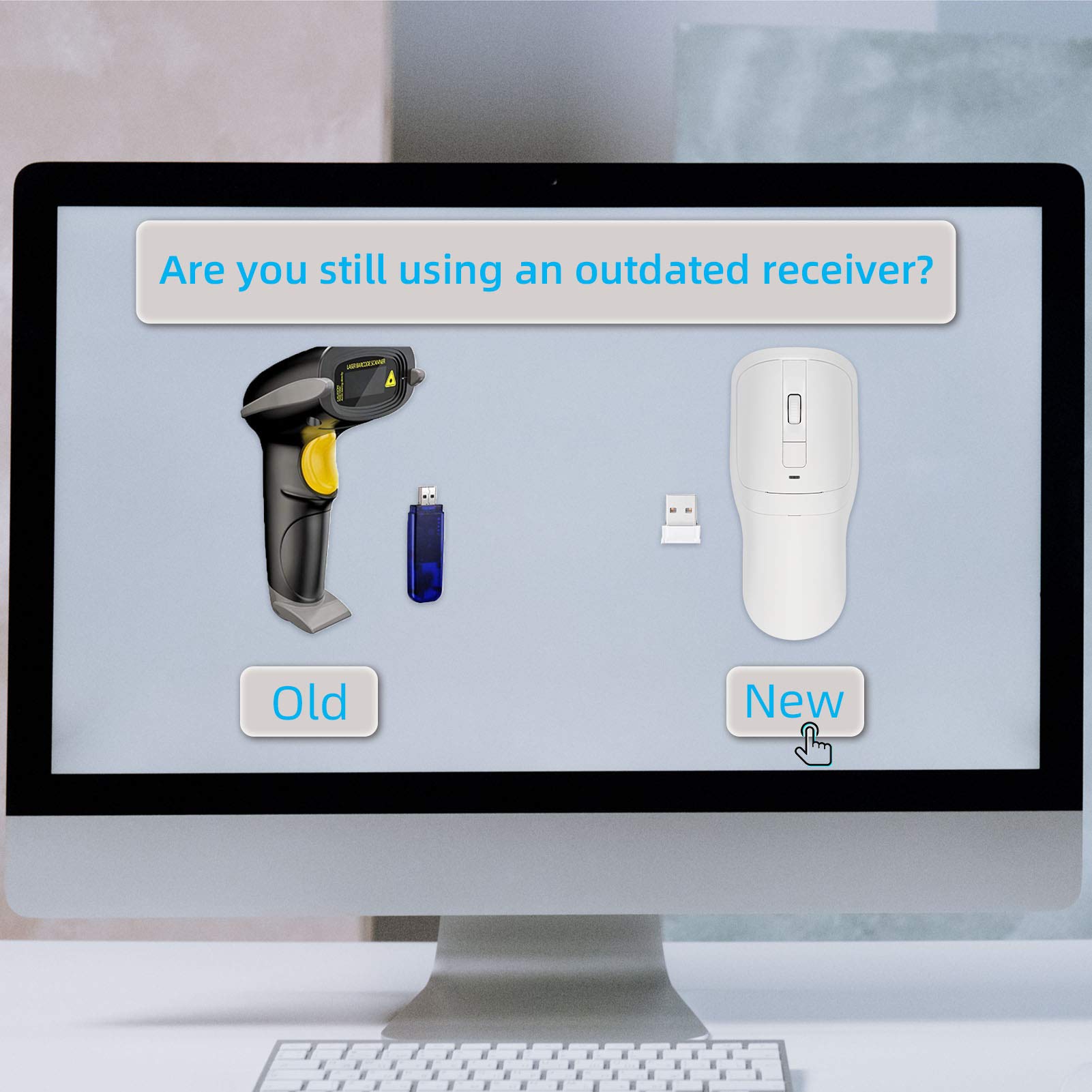 Mua New Wireless Mouse Barcode Scanner, 2-in-1 Design 2D Handheld ...