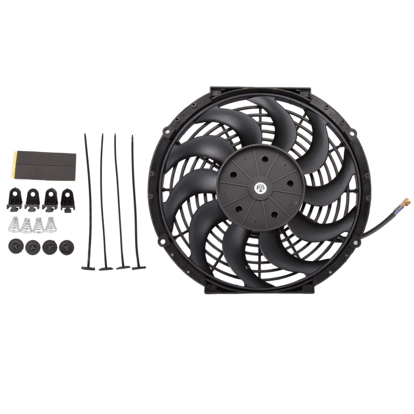 12" Universal 12V 80W Slim Fan Push Pull Electric Radiator Cooling Fan From Madlife Garage