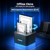 FIDECO Dual Bay USB 3.0 SATA HDD SSD Docking Station Offline Clone 32TB view 3