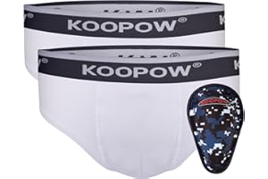 KOOPOW Youth Cup Underwear Youth Boys Baseball Cup Briefs With Soft Protective Athletic Cup Baseball, Football, Lacrosse