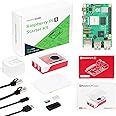 Seeed Studio Raspberry Pi 5 Starter Kit - 4GB RAM, Official Pi 5 case with Active Cooler, 128GB SD Card with pre-Installed Raspberry Pi OS, Official 27W Power Supply, HDMI Cable (1.5M), Network Cable
