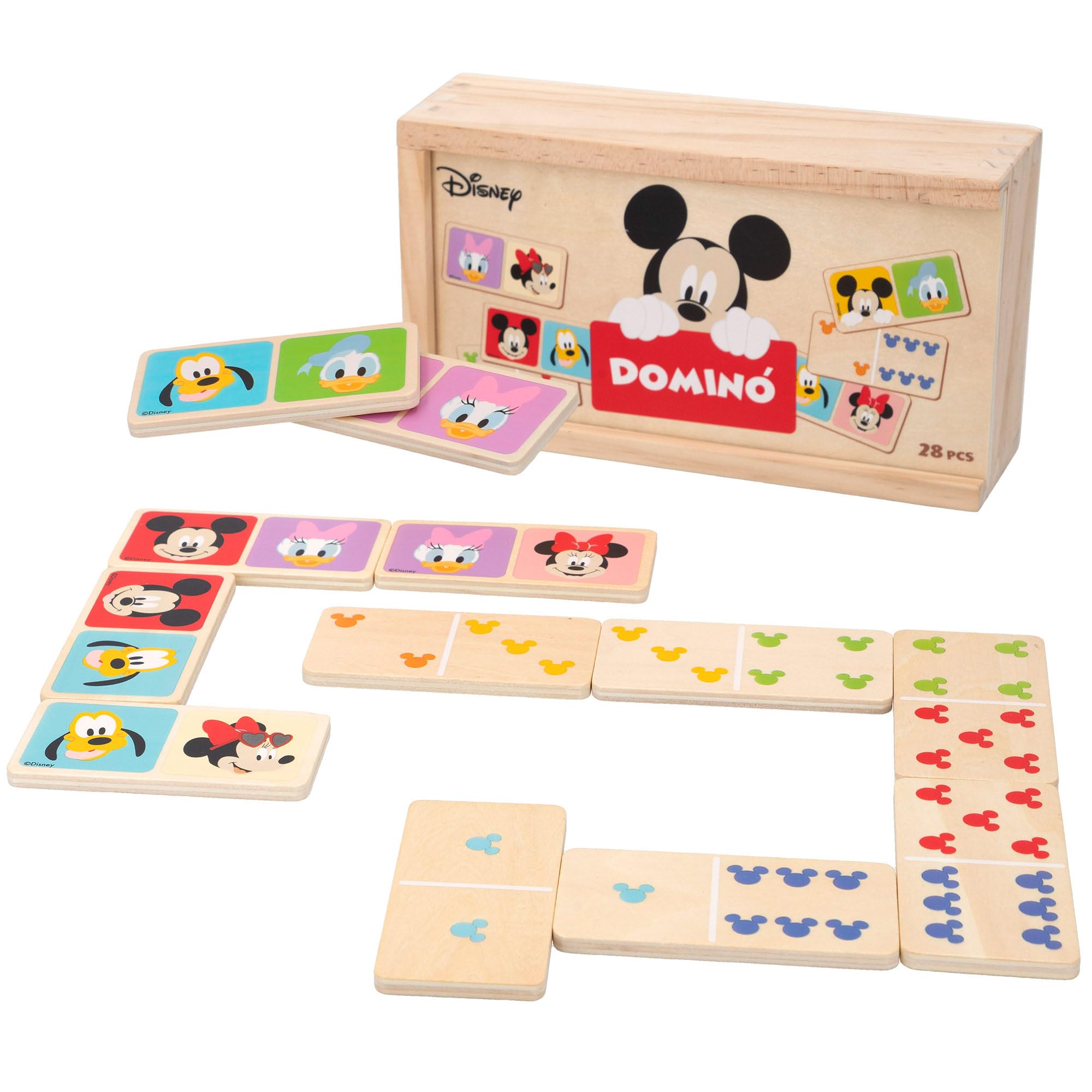 Disney WOOMAX - Domino de Madera Mickey y Minnie Baby (ColorBaby 48718)