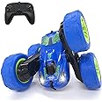 Threeking RC Stunt Car Remote Control Cars with Lights Double-Sided Driving Indoor Outdoor Toys Gifts Presents for 4 5 6 7 8 9 10 11 12 Year Old Kids Boys Girls