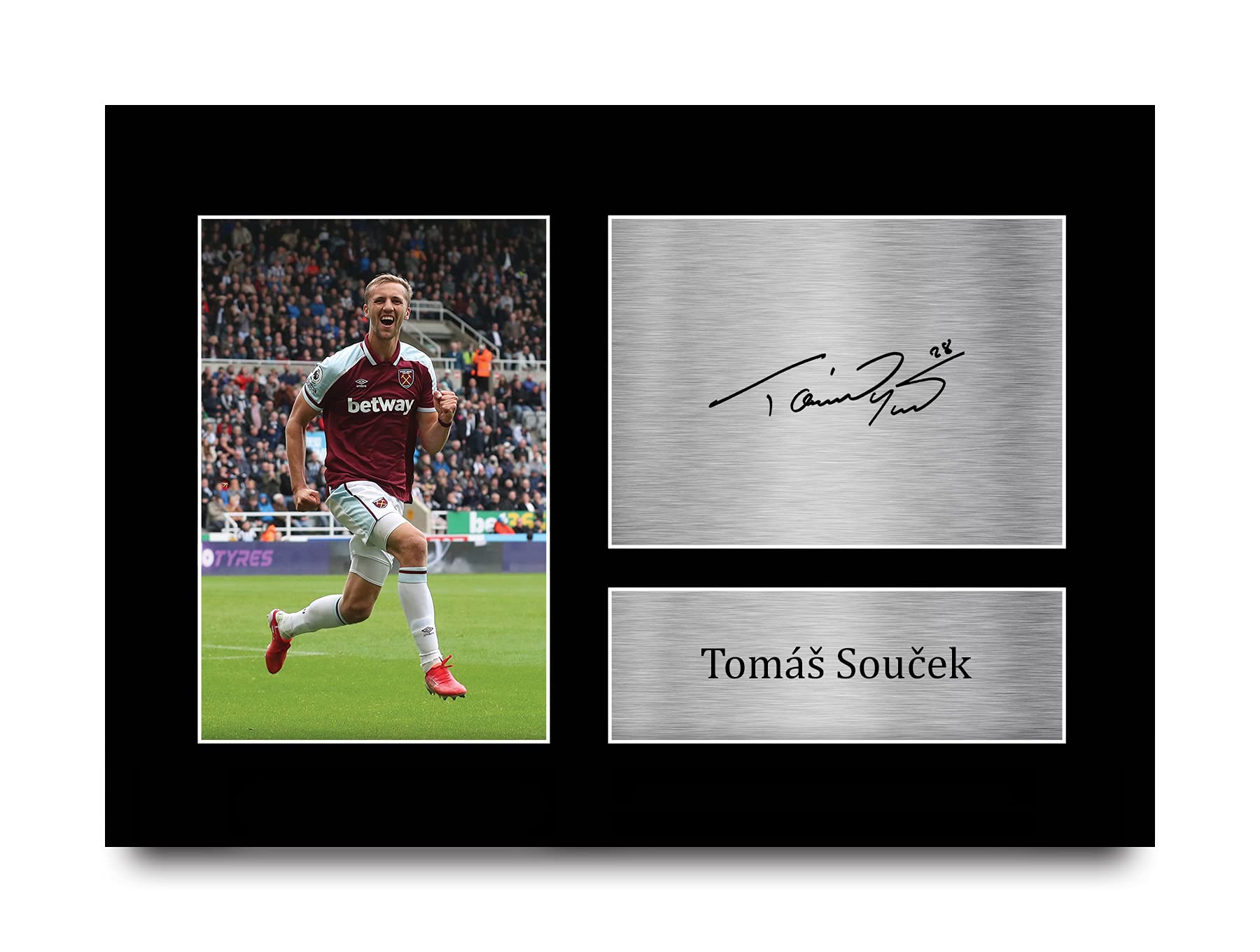 HWC Trading A4 Tomas Soucek West Ham United Gifts Printed Signed Autograph Picture for Football Fans and Supporters