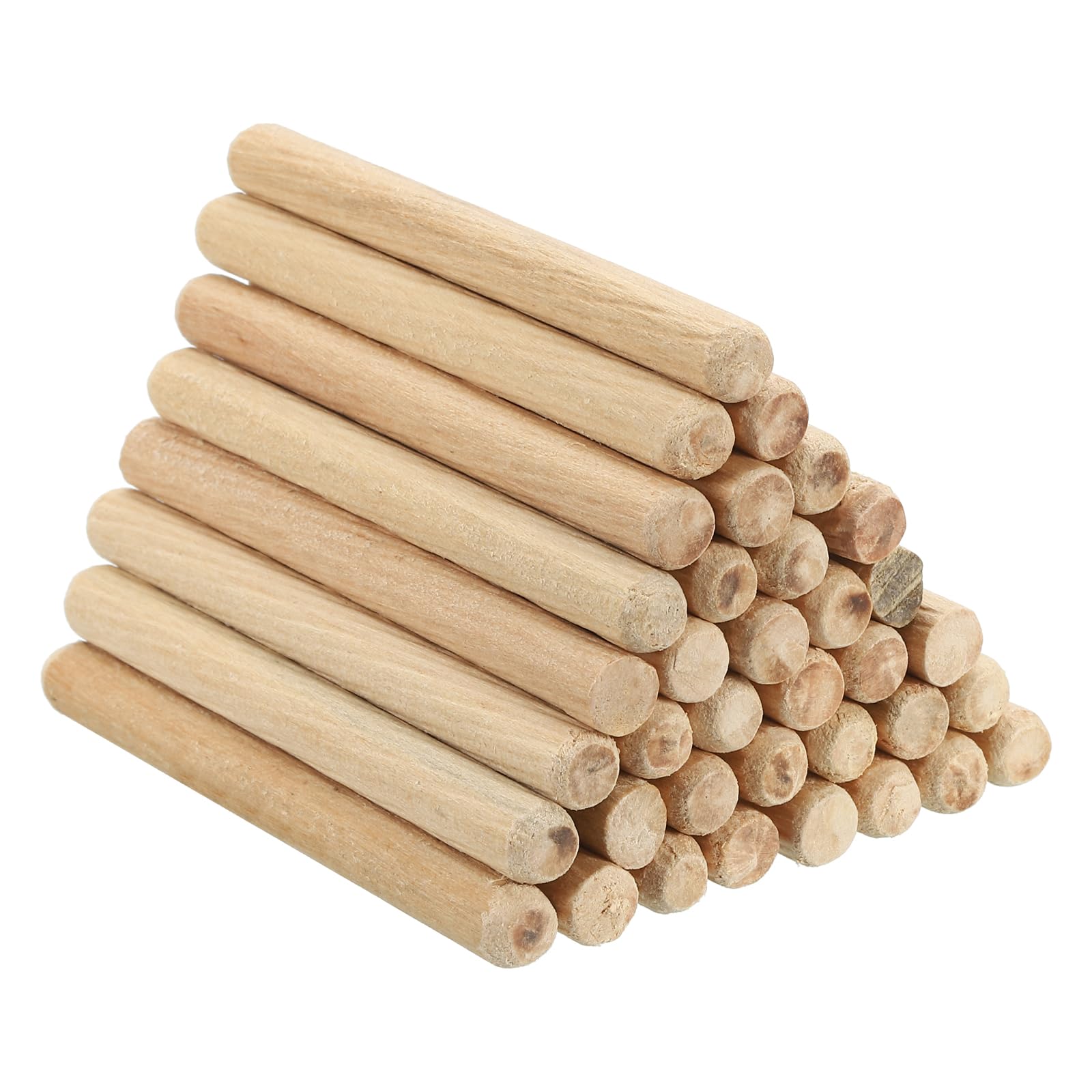 PATIKIL 5/16" x 3-1/8"(8 x 80mm) Wood Dowel Pins, 90 Pack Fluted Wooden Dowel Pin Beveled Groove Rods for Furniture Door Art Crafts Projects