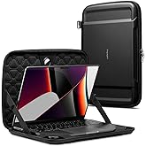 Spigen Rugged Armor Hard Shell Laptop Sleeve, 13-14 Inch | For MacBook Air/Pro &amp; New MacBook Neo, M1-M5 Chips (2016-2026) - Black