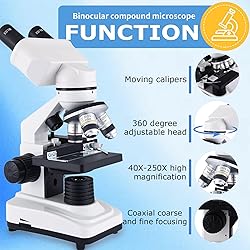 OOZSTAR Microscope Magnification 40X-2500X WF25x