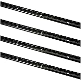 US Cargo Control Black L Track (4-Pack), 24 Inch Black Anodized Aluminum L-Track Trailer Tie Down Rail for Enclosed Trailers, Utility Trailers, or Truck Beds, Secure Motorcycles, ATVs, and Bikes
