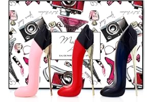 Cosalata High Heel Shoes 3 Piece Minis Fragrance samples Set perfumes for Women Combinations of Jasmine Rose Choice with Natural Mild & Non Each One is 30ml