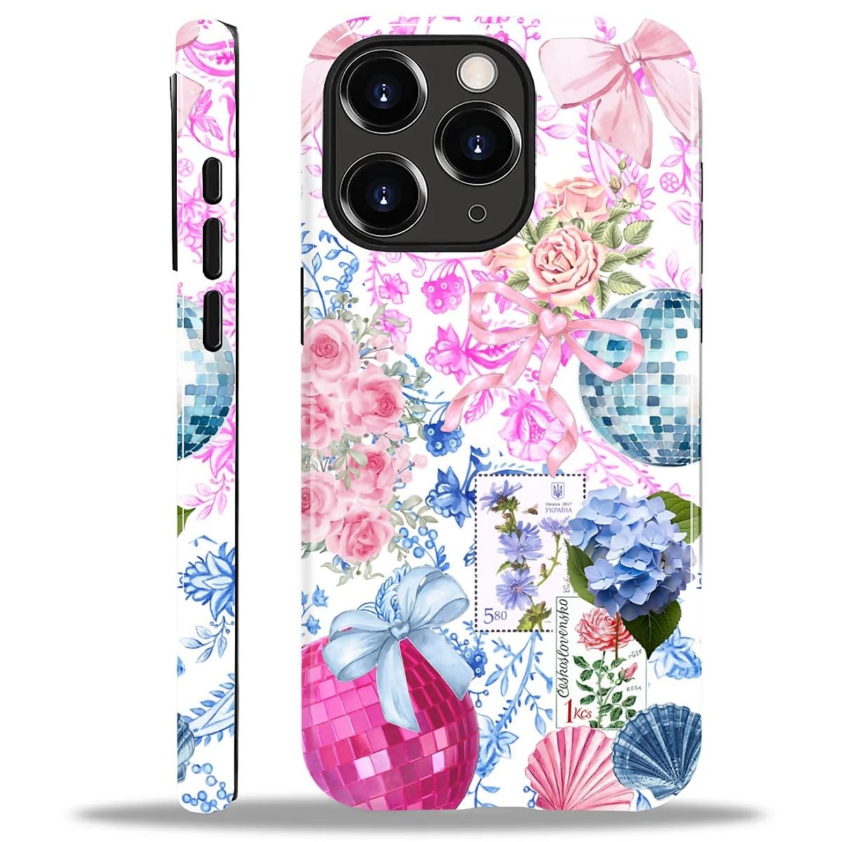artslion for iPhone 11 Pro Case for Women Girl Men Boy, Shockproof Soft Silicone & Hard PC Shell Protective Case for iPhone 11 Pro - Pastel Disco Bows Summer Collage