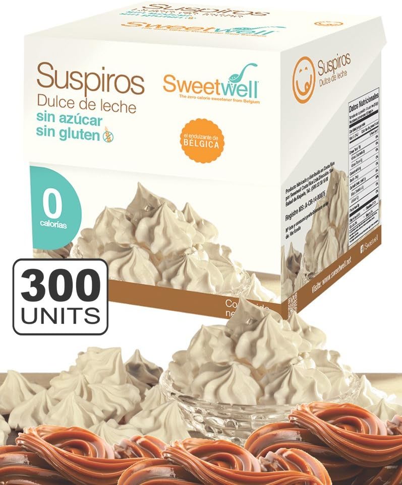 Sweetwell Sugar Free Meringue Cookies, Milk Candy - 300 units (10 bags of 30 units).
