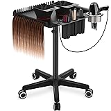 TASALON Rolling Salon Tray on Wheels, Metal