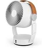 Stadler Form table fan Leo, very quiet, with remote control | Vertical and horizontal swing function, 4 speed levels, 1&ndash;7 hour timer, up to 26 ft range, leatherette handle, white