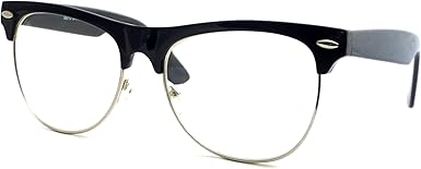 half rim glasses thick lenses