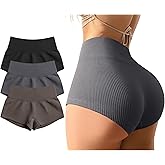 OQQ Women 3 Piece Yoga Shorts Sexy High Waist Booty Stretch Workout Exercise Hot Shorts