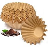 5 Cup Coffee Filter Unbleached, Compatible with 4-5 Cup Mr.Coffee Maker | 100 Count, Natural Thickened Tear-Resistant Paper, Basket Shape, for 4-5 Cup Coffee Maker Pour Over Pot, for Home Coffee Shop