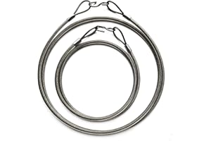 Anranmm 2 PCS Hanging Cables with S-Hook, Tree Branch Hanger Protector, Vinyl Coated Flexible Stainless Steel Cable for Bird Feeders and Baths, Planters, and More, 23.6 inch & 35.4 inch
