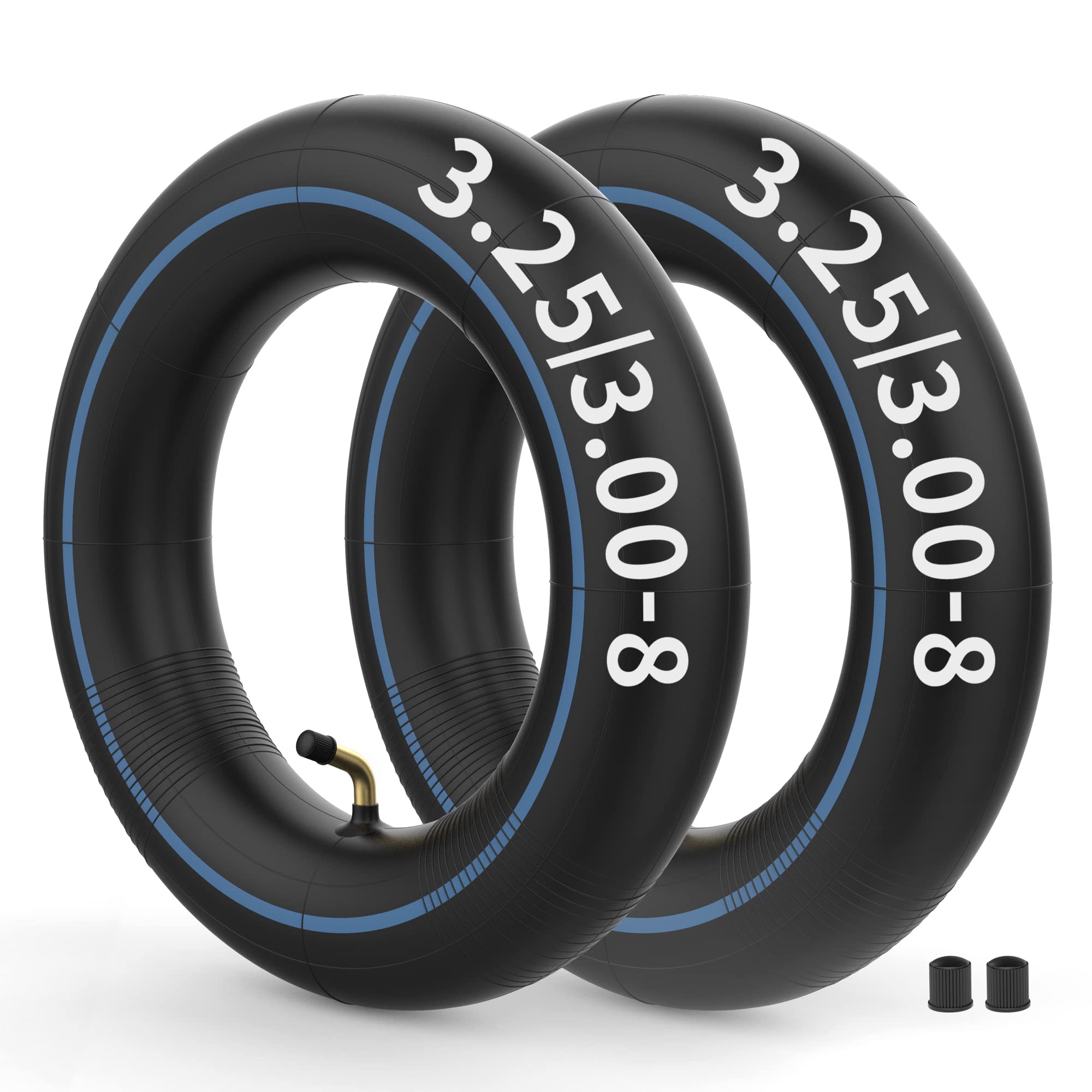 3.25/3.00-8 Inner Tube with TR-87 Angled Stem for 8 Inch Wheelbarrow Scooters Mini Chopper Tire Go Kart ATV Pack of 2