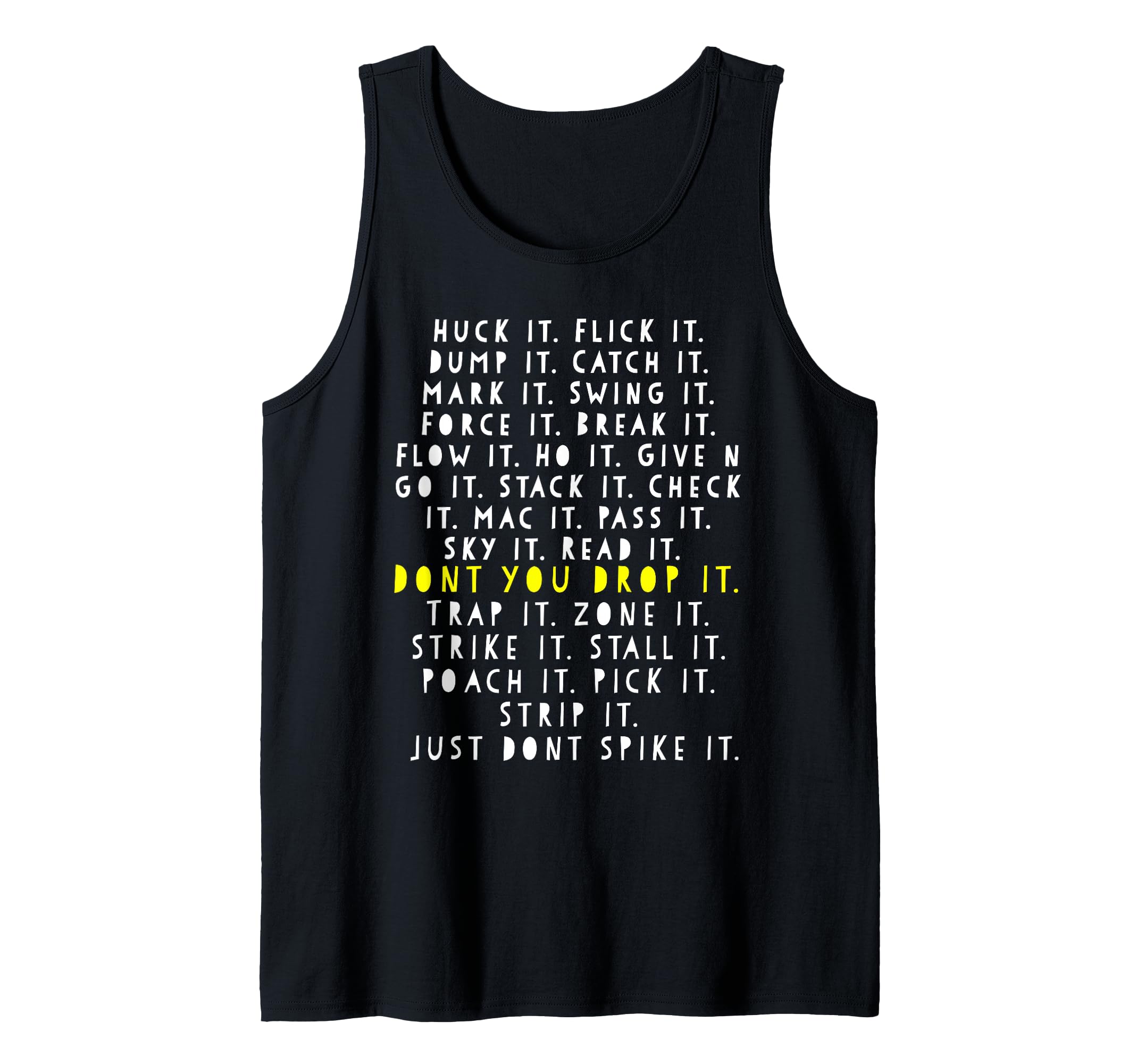 Ultimate frisbee game language Frowler Disc Golf Player Tank Top