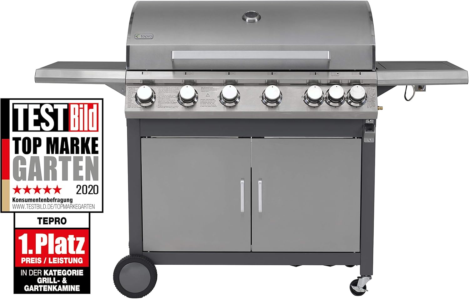 Tepro Gasgrill &#34;Highview&#34;, anthrazit / edelstahl, 57 x 166 x 115 cm, 3177