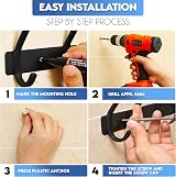 GlazieVault Wall Coat Racks 2 Pack Stainless Steel Heavy Duty Hooks view 4