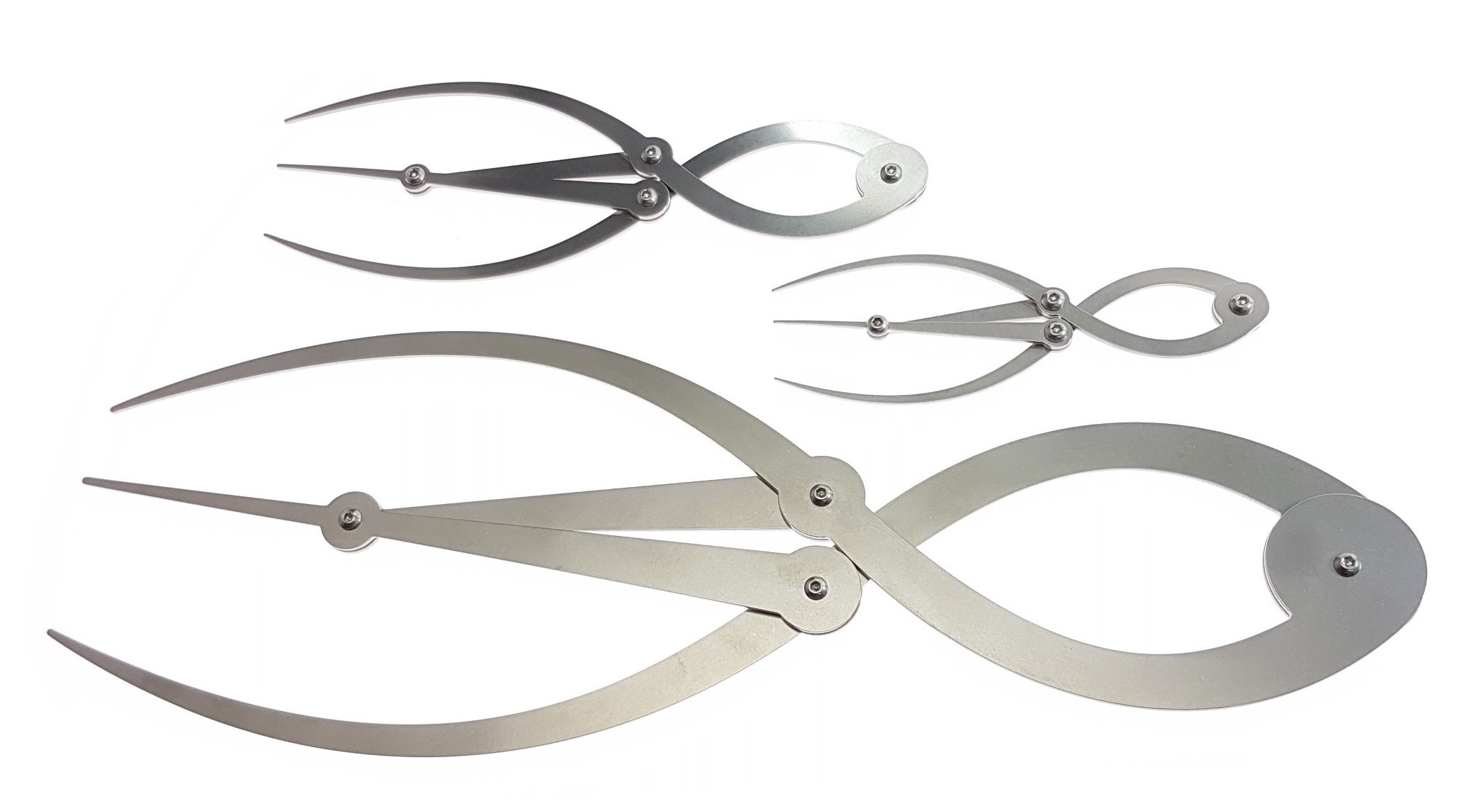 Golden Mean Calipers Set of 3 handmade, solidsteel, lifetime