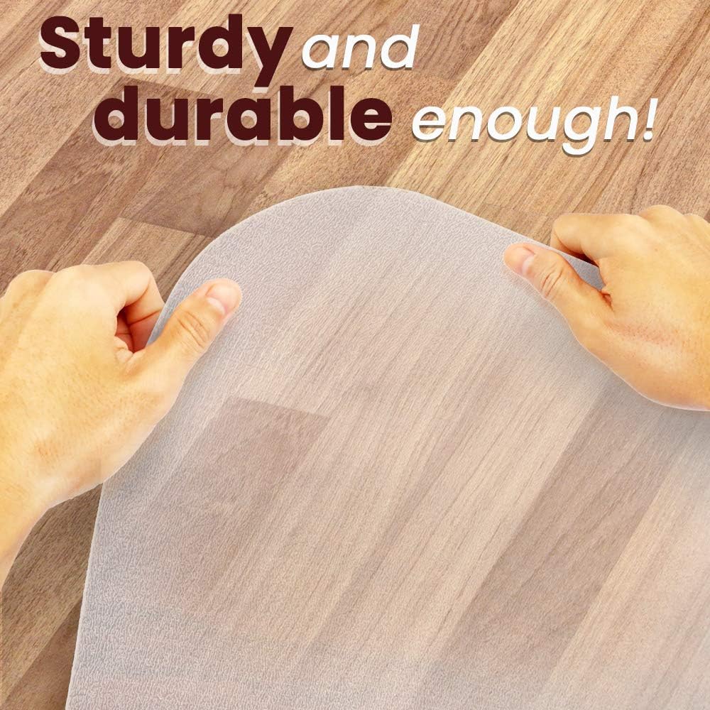 Office Chair Mat for Hardwood Floor,Crystal Clear Floor Protector with Lip,Non-Curve, 47" x 35": Kitchen & Dining
