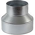 10" X 7" Duct Reducer & Increaser Non-Crimped Single Wall Galvanized Sheet Metal ducting Connector for Airflow, Heating, Cooling, & air Ventilation Systems Fittings