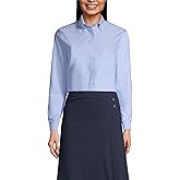 Lands' End School Uniform Women's Long Sleeve Oxford Dress Shirt