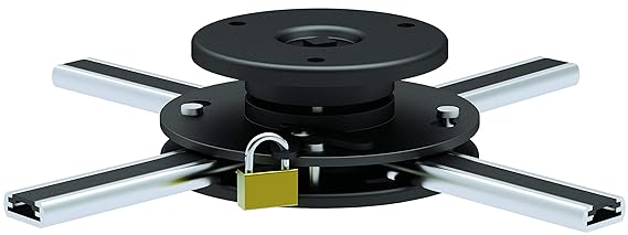 celexon Beamer-Deckenhalterung Universal PS Ultraflat - Ultraflache Projektor-Halterung - 20kg Tragkraft - Schwarz - 62mm Hoc