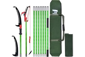LICHTUND Sturdy Pole Saws for Tree Trimming 26 Feet, Long Tree Pruner with Hand Saw Blades and Scissors Set, Extendable Tree Trimmer Branch Cutter Garden Tools Manual Pruning Loppers for Sawing and Shearing