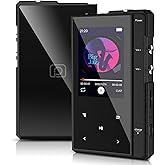 96GB MP3 Player with Bluetooth 5.0, Phinistec Z6 Digital Audio Player with Loud Speaker, 2.4'' IPS Super Battery Life Music P