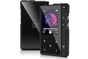 96GB MP3 Player with 90 Hours Long Battery Life,Bluetooth 5.0,Phinistec Z6 Digital Audio Player with Loud Speaker, 2.4'' IPS Portable Music Player,FM Radio,Voice Recorder Support up to 256GB(Black)