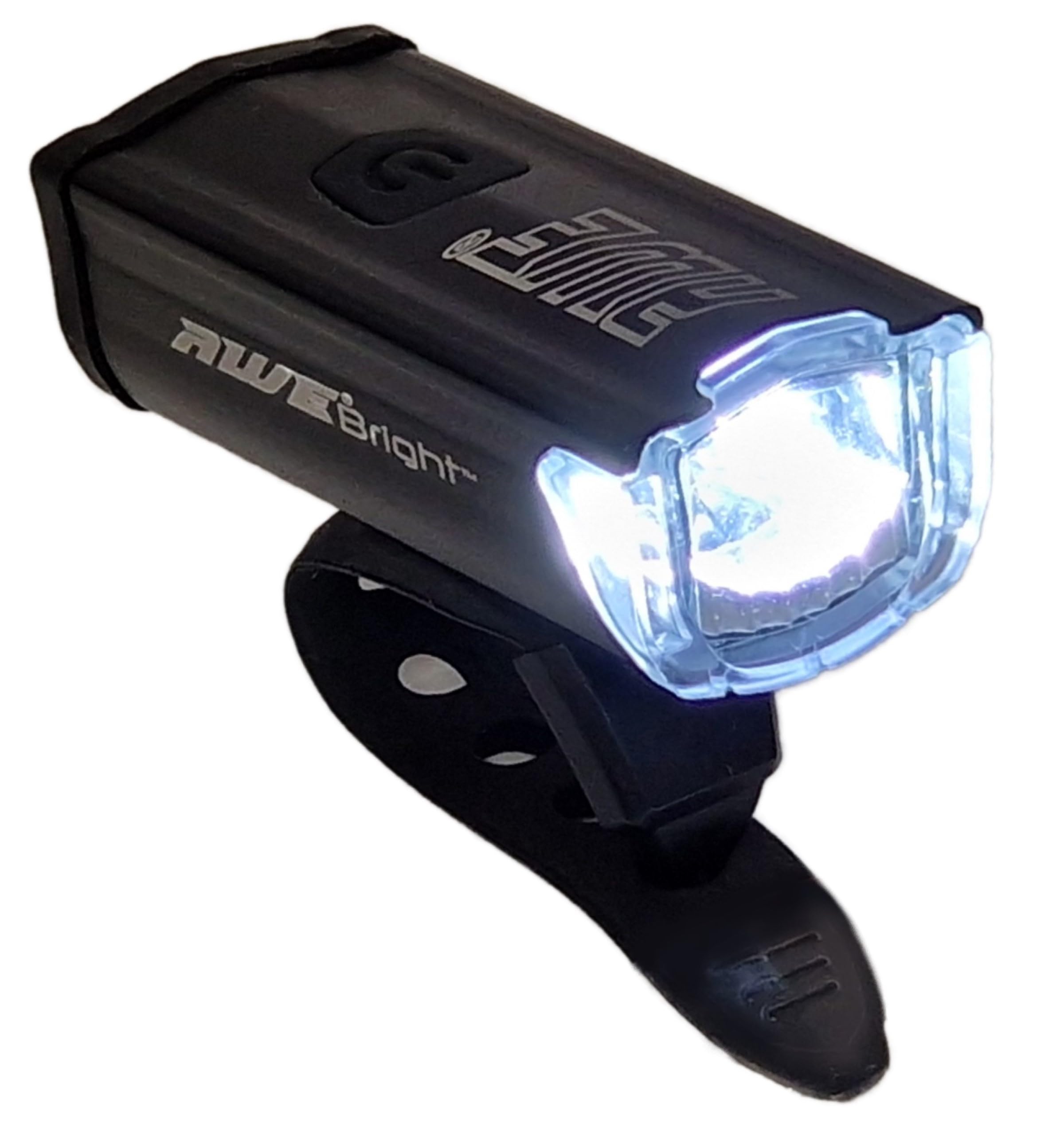 AWE® AWE300™ 300 Lumens Alloy SUPER BRIGHT 1 x AWE LED Bicycle/Bike Front/Head Light USB Rechargeable IPX4 Waterproof *SEE 360 VIDEO*