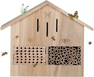 TZSSP Bee House Hotel Butterfly Houses Outdoor Multi Luxurious Wooden Insect Hotels Large Size 14.2