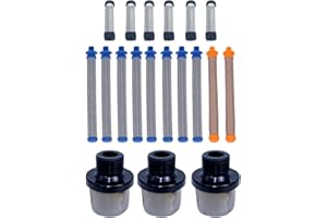 LUCKXUANYUAN (3+8+2+6) Pack Airless Paint Sprayer Filter Kit – Compatible with Graco Magnum ProX17 & ProX19, Fits SG2 SG3 Spray Guns, Includes 288716 Pump Strainer, 288747 40 Mesh, 288749 60 Mesh, 288750 100 Mesh