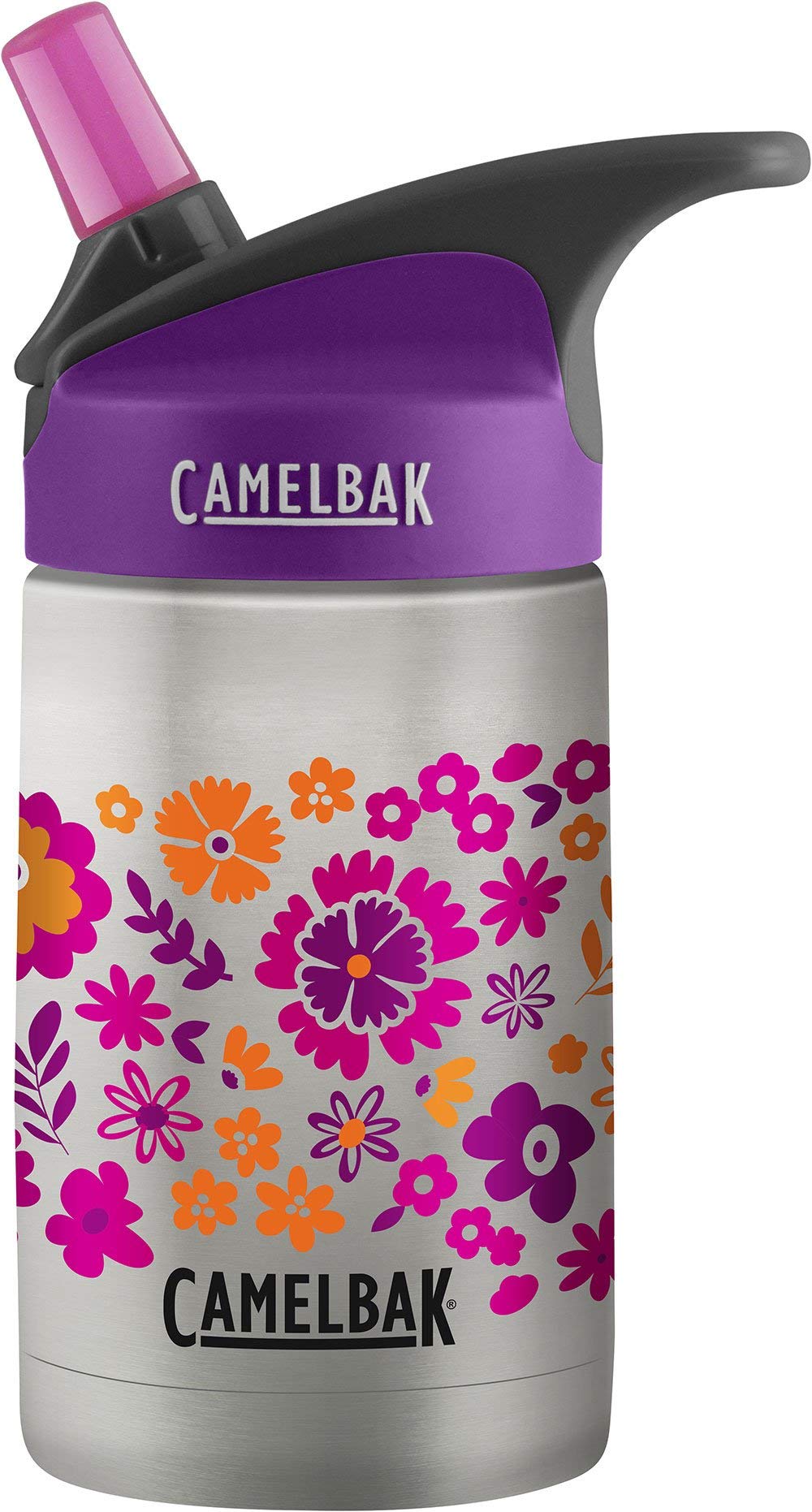 CAMELBAK Eddy Kids Vacuum Stainless 12oz, Retro Floral Bottle - 100 White/Natural, N