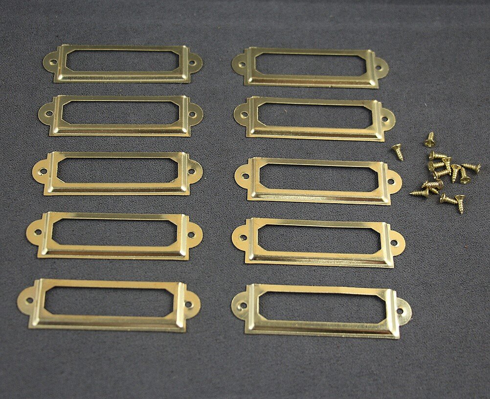 100 Pieces Card Holder Drawer Pull Label Holders Label Frames Card