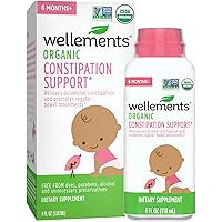 Wellements Organic Constipation Support | Safe and Gentle Organic Constipation Relief for Infants, Babies and Toddlers | No H