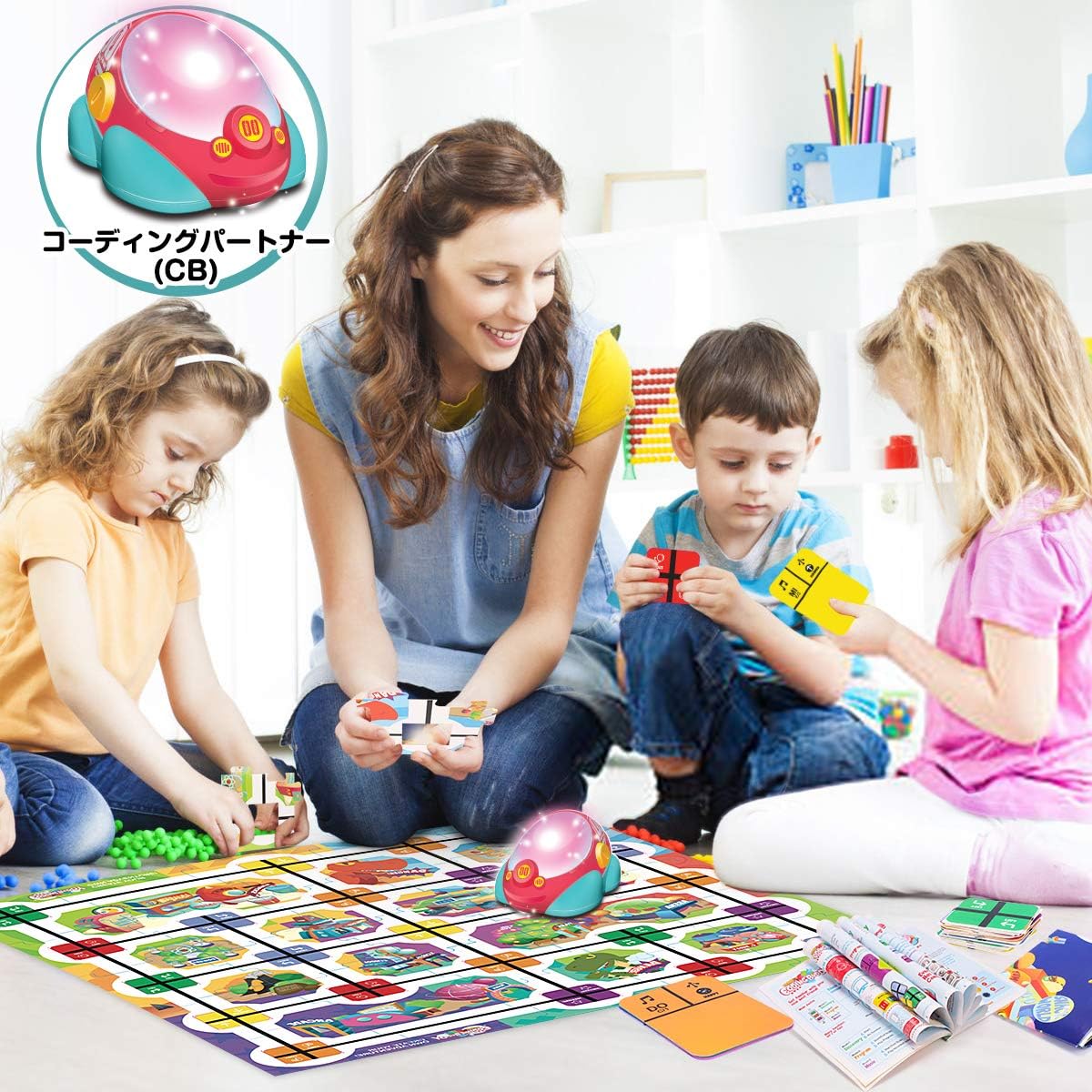 Amazon Gilobaby プログラミング おもちゃ ロボット おもちゃ 車 おもちゃ 音と光で パズル 楽器 ピアノおもちゃ 3モード プログラミング早期教育 ルートを設定 創造的なレースゲーム 歌を演奏する 家族ゲーム カードゲーム 知育玩具 5歳以上 おもちゃ 男の子 おもちゃ